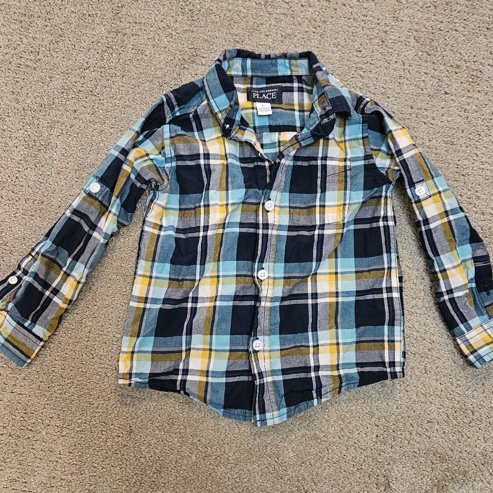 Plaid button down shirt